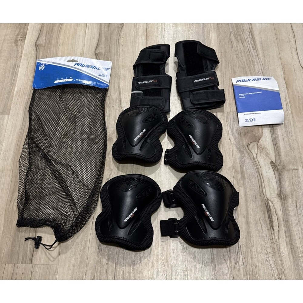 Powerslide Wrist Knee Elbow Pad Set Skate Protection Guards Size Large